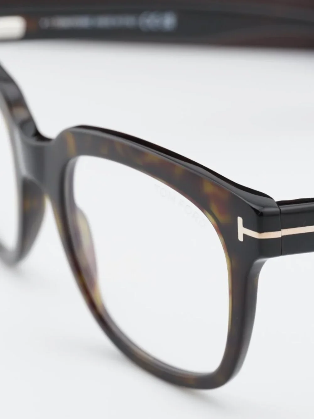 Tom Ford FT5537-B 052 Square Eyeglasses 52mm – Havana / Blue Light Block